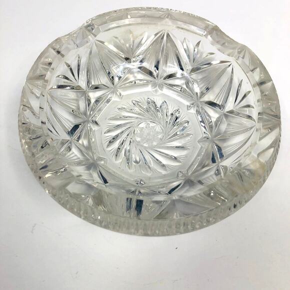 Vintage Heavy Vintage German Lead Crystal Ashtray Excellent Condition - Picture 2 of 6